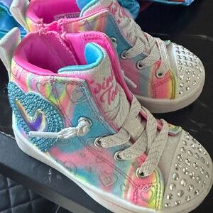 Colorful Kids High-Top Sneakers